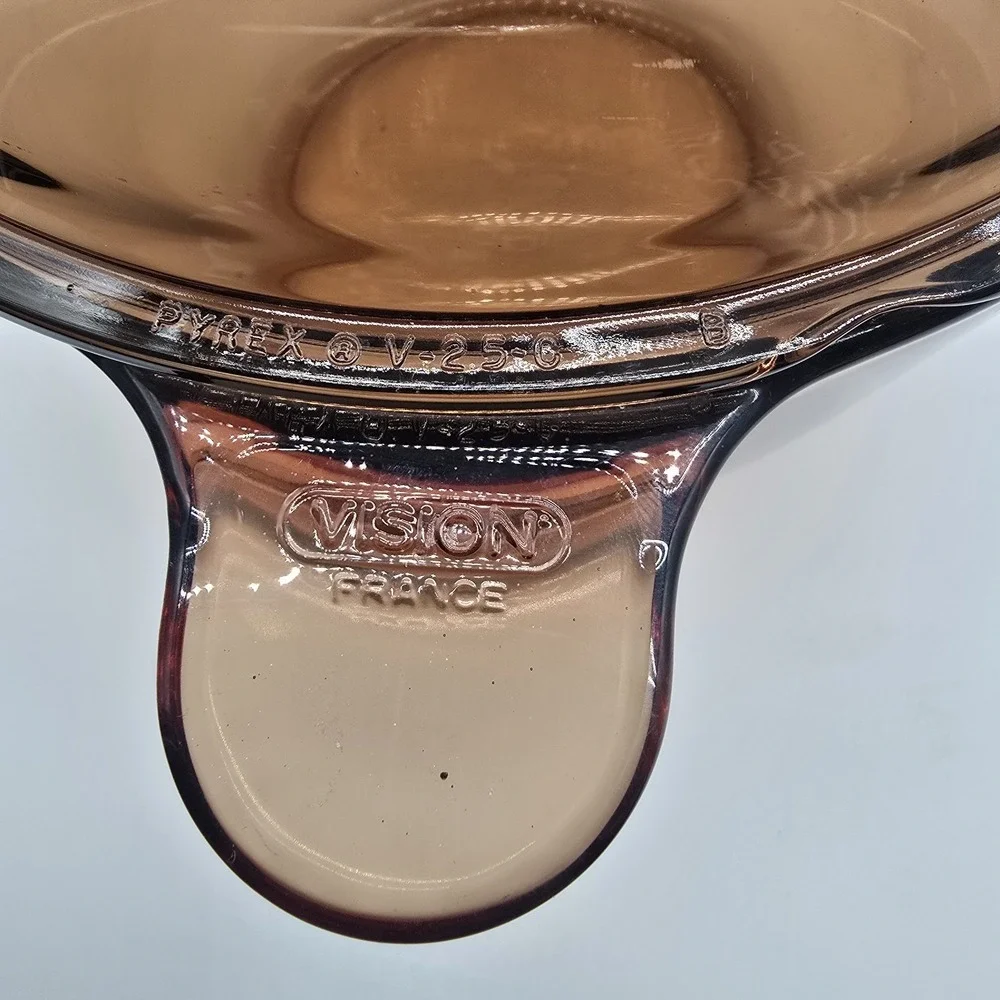 Corning‎ Vision Amber 4.5L Dutch Oven Stock Pot 5 Quart France w/V2.5C Lid